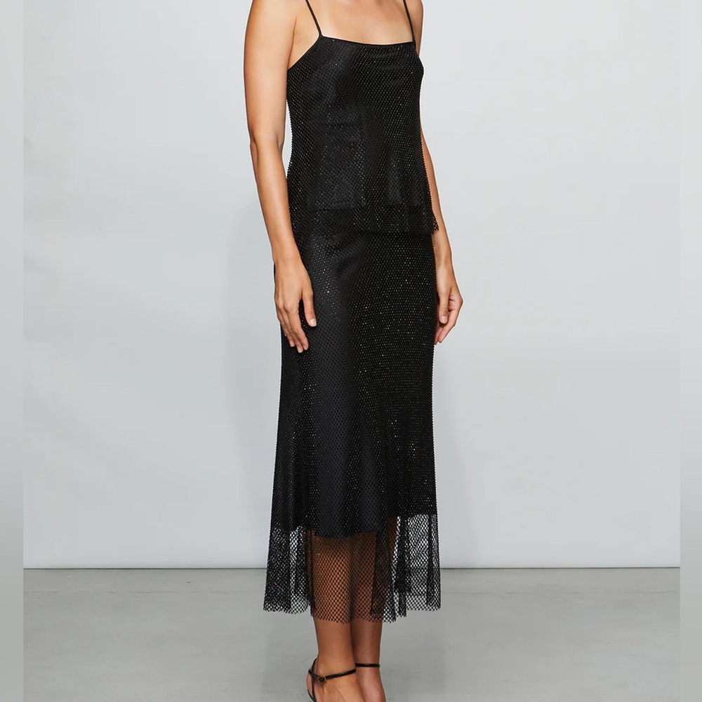 NWT: ET OCHS Giovanni Net Skirt, black, Size XS.